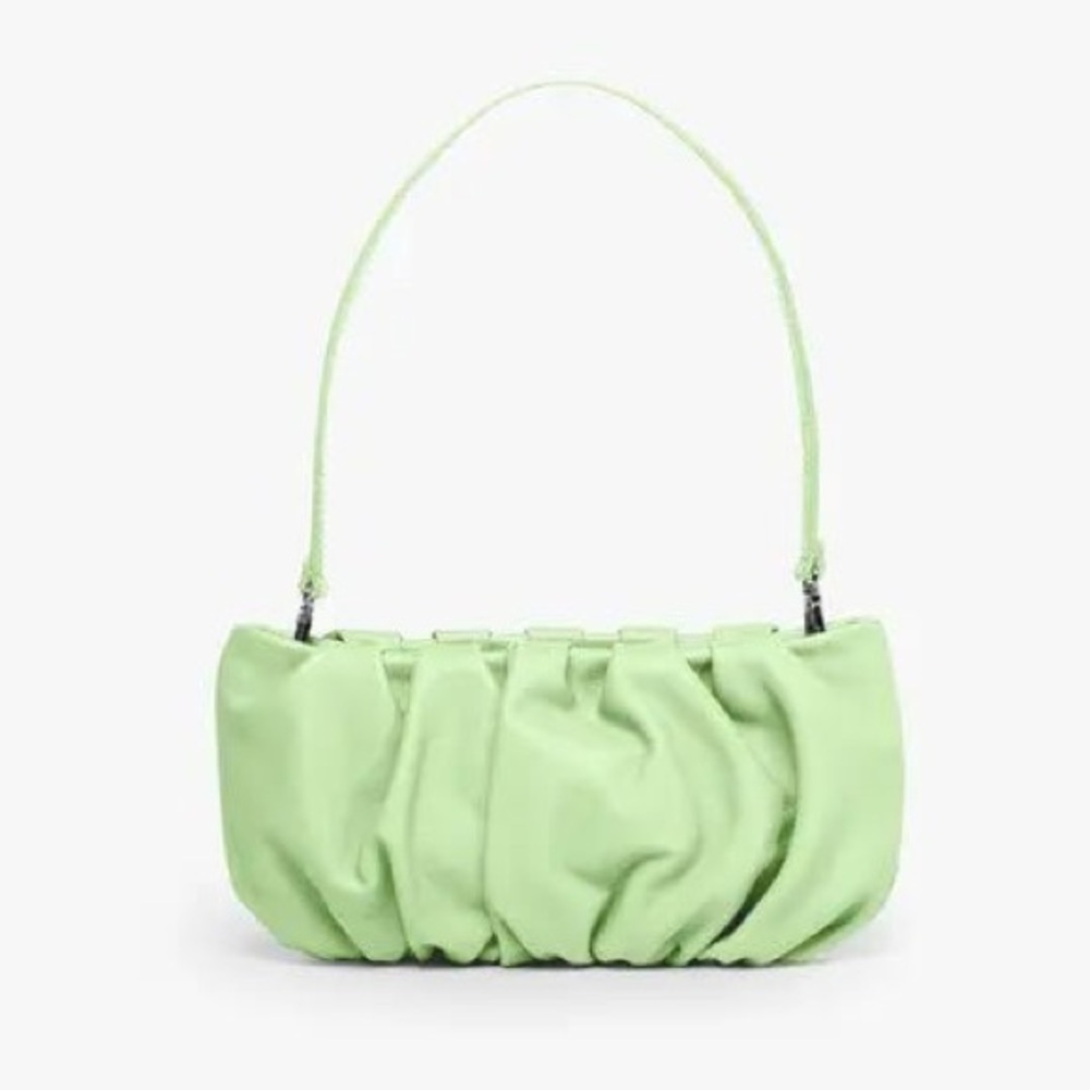 Price Firm - STAUD Leather Bean Bag - Agave